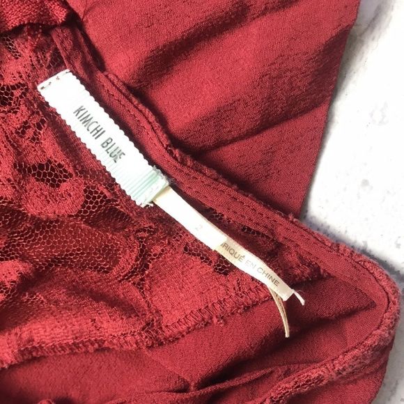 Urban Outfitters Kimchi Blue lacey burgundy mini dress - Picture 8 of 8